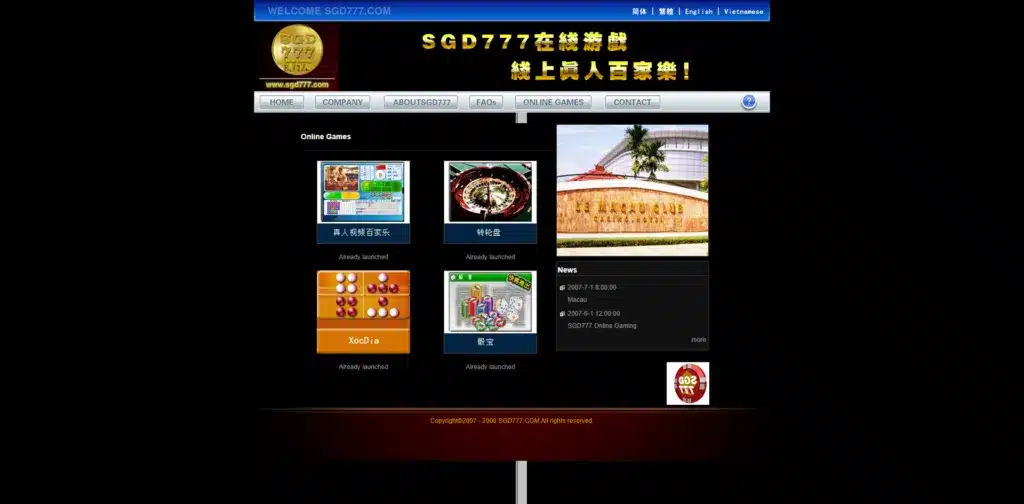 SGD777 – Sân Chơi Live Casino Đỉnh Cao